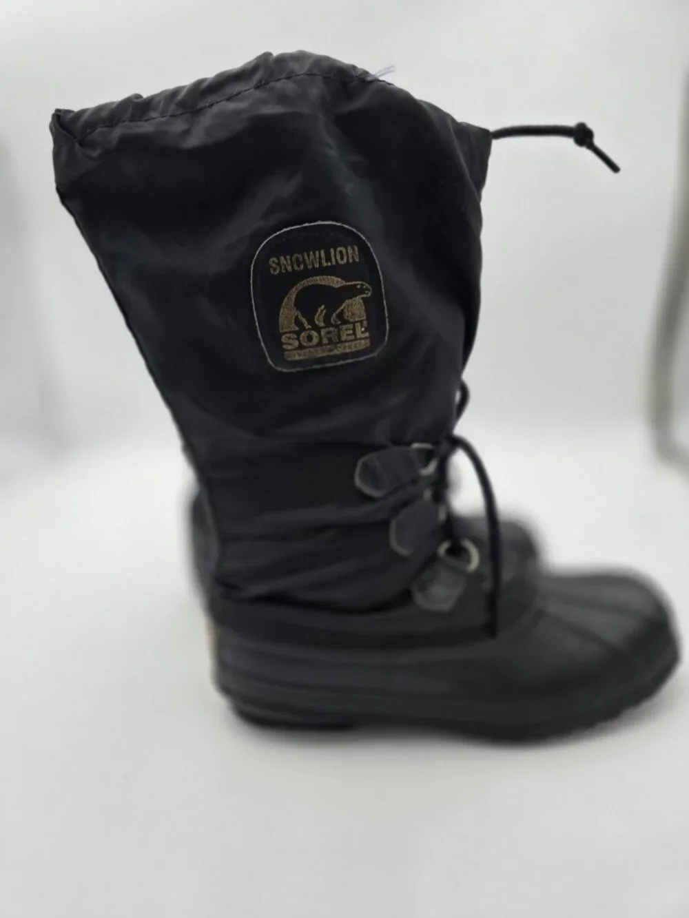 Sorel Snowbear Winter Boots Black Tall Lace Up Waterproof Men's Size 10